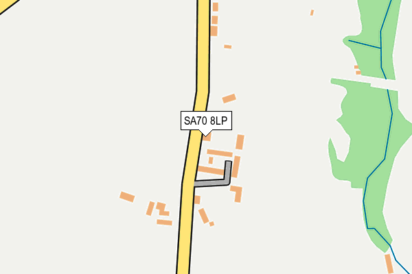 SA70 8LP map - OS OpenMap – Local (Ordnance Survey)
