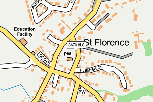 SA70 8LS map - OS OpenMap – Local (Ordnance Survey)