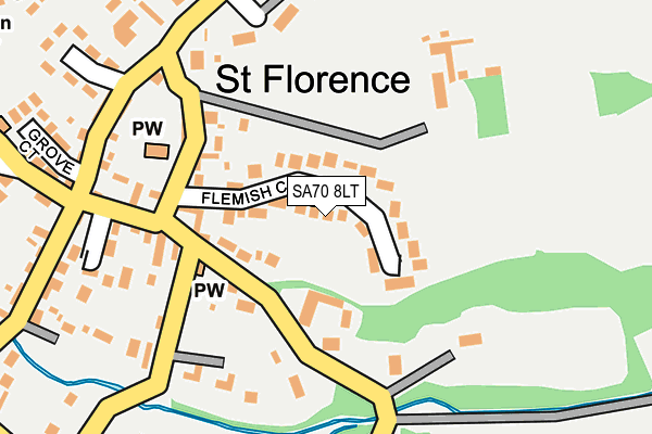 SA70 8LT map - OS OpenMap – Local (Ordnance Survey)