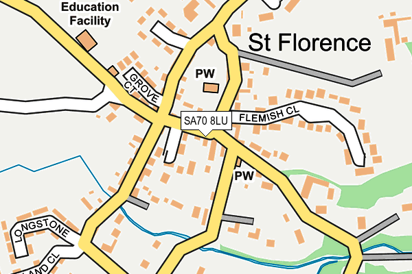 SA70 8LU map - OS OpenMap – Local (Ordnance Survey)