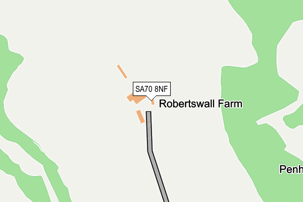 SA70 8NF map - OS OpenMap – Local (Ordnance Survey)