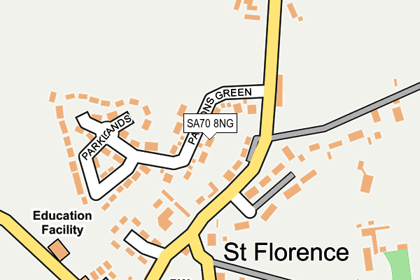 SA70 8NG map - OS OpenMap – Local (Ordnance Survey)