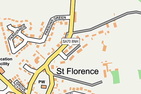 SA70 8NH map - OS OpenMap – Local (Ordnance Survey)