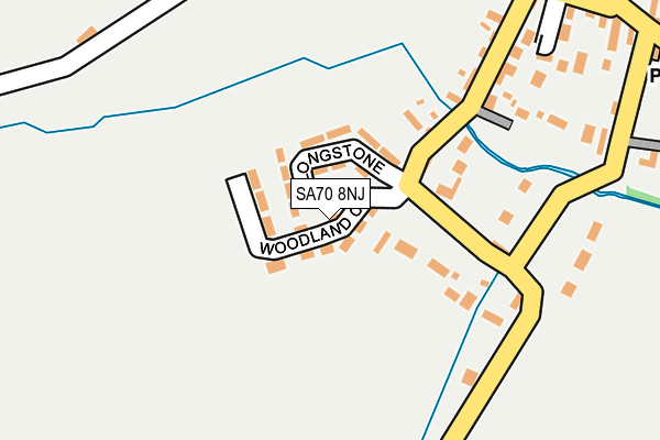 SA70 8NJ map - OS OpenMap – Local (Ordnance Survey)