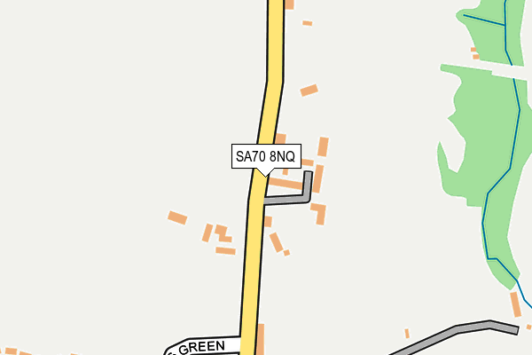 SA70 8NQ map - OS OpenMap – Local (Ordnance Survey)