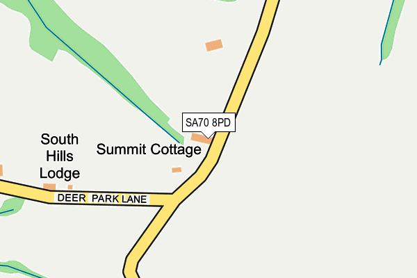 SA70 8PD map - OS OpenMap – Local (Ordnance Survey)