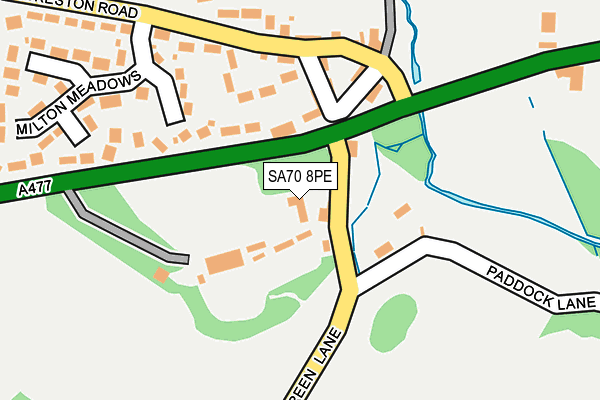 SA70 8PE map - OS OpenMap – Local (Ordnance Survey)