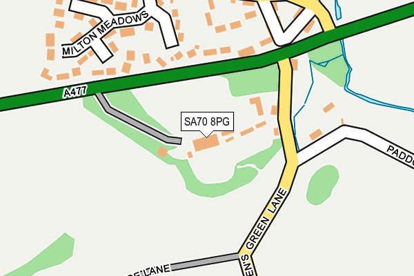 SA70 8PG map - OS OpenMap – Local (Ordnance Survey)