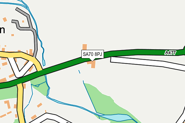 SA70 8PJ map - OS OpenMap – Local (Ordnance Survey)