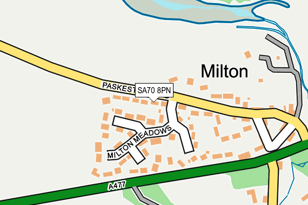 SA70 8PN map - OS OpenMap – Local (Ordnance Survey)