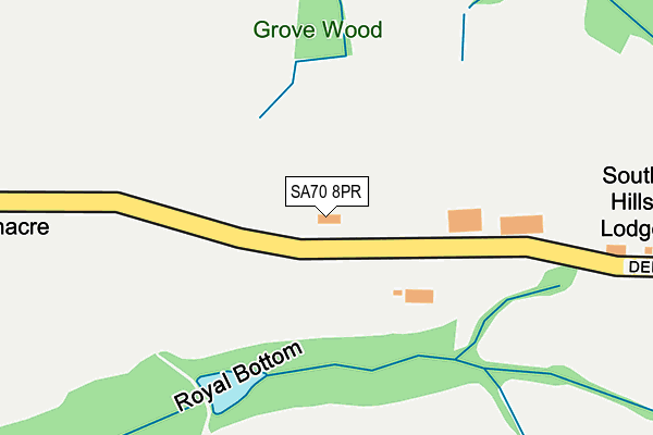 SA70 8PR map - OS OpenMap – Local (Ordnance Survey)