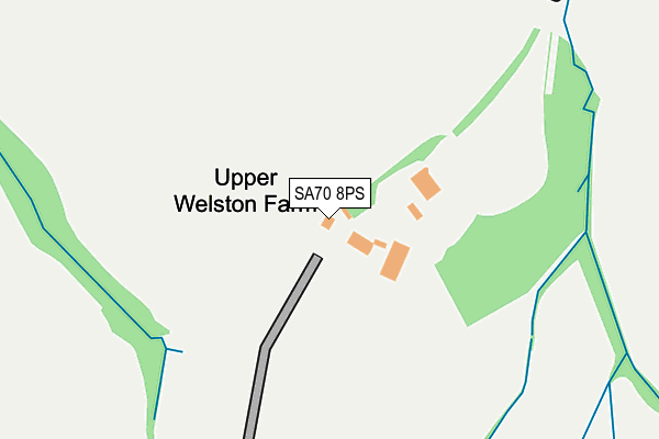 SA70 8PS map - OS OpenMap – Local (Ordnance Survey)