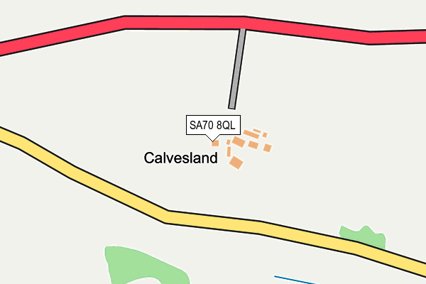 SA70 8QL map - OS OpenMap – Local (Ordnance Survey)