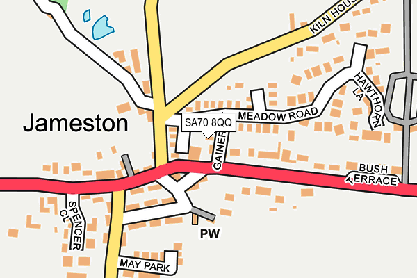 SA70 8QQ map - OS OpenMap – Local (Ordnance Survey)