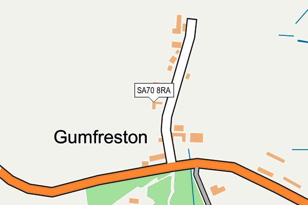 SA70 8RA map - OS OpenMap – Local (Ordnance Survey)