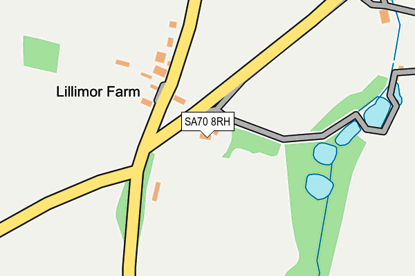 SA70 8RH map - OS OpenMap – Local (Ordnance Survey)