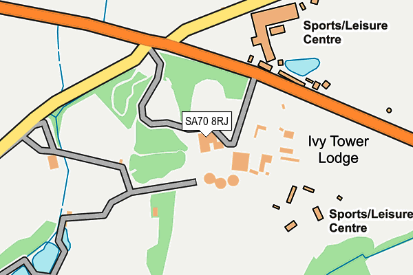 SA70 8RJ map - OS OpenMap – Local (Ordnance Survey)