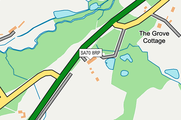 SA70 8RP map - OS OpenMap – Local (Ordnance Survey)