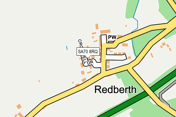 SA70 8RQ map - OS OpenMap – Local (Ordnance Survey)