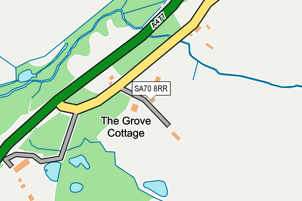 SA70 8RR map - OS OpenMap – Local (Ordnance Survey)