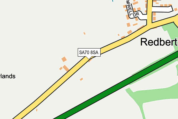 SA70 8SA map - OS OpenMap – Local (Ordnance Survey)