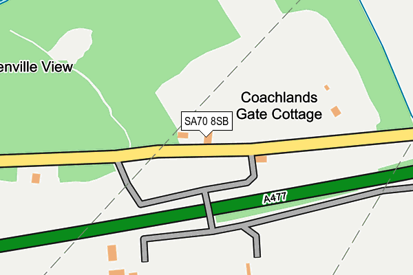 SA70 8SB map - OS OpenMap – Local (Ordnance Survey)