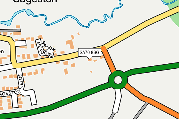 SA70 8SG map - OS OpenMap – Local (Ordnance Survey)