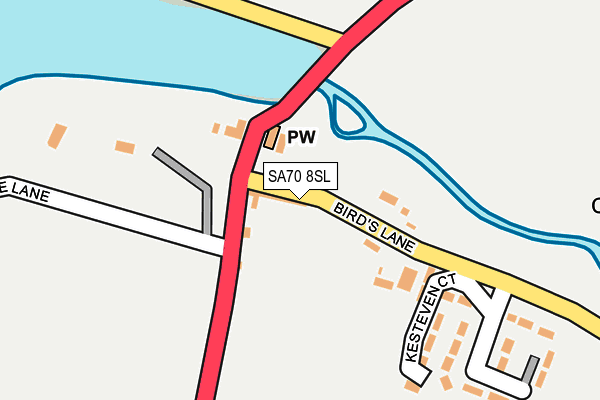 SA70 8SL map - OS OpenMap – Local (Ordnance Survey)