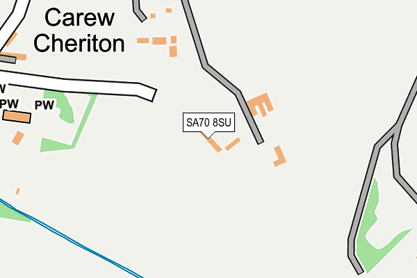 SA70 8SU map - OS OpenMap – Local (Ordnance Survey)