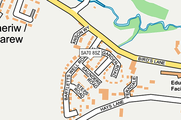 SA70 8SZ map - OS OpenMap – Local (Ordnance Survey)