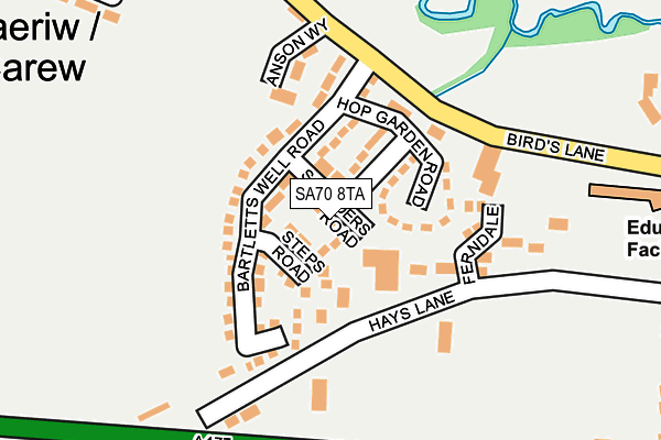 SA70 8TA map - OS OpenMap – Local (Ordnance Survey)