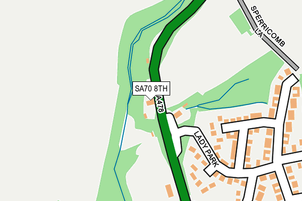 SA70 8TH map - OS OpenMap – Local (Ordnance Survey)