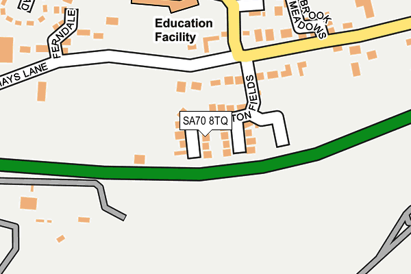 SA70 8TQ map - OS OpenMap – Local (Ordnance Survey)