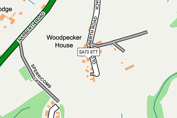 SA70 8TT map - OS OpenMap – Local (Ordnance Survey)