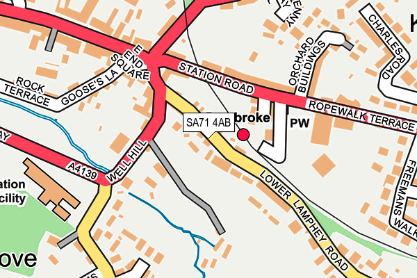 SA71 4AB map - OS OpenMap – Local (Ordnance Survey)