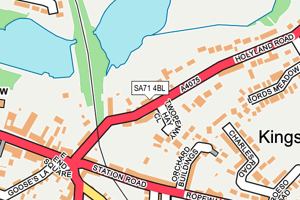 SA71 4BL map - OS OpenMap – Local (Ordnance Survey)