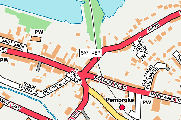 SA71 4BP map - OS OpenMap – Local (Ordnance Survey)