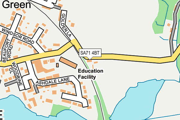 SA71 4BT map - OS OpenMap – Local (Ordnance Survey)
