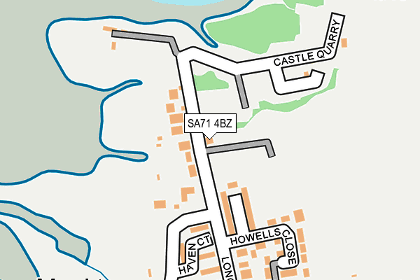 SA71 4BZ map - OS OpenMap – Local (Ordnance Survey)