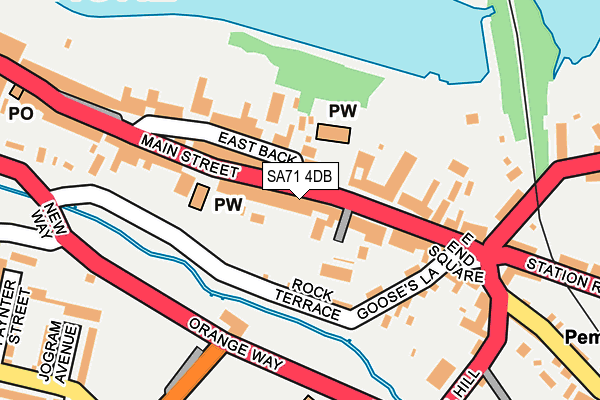 SA71 4DB map - OS OpenMap – Local (Ordnance Survey)