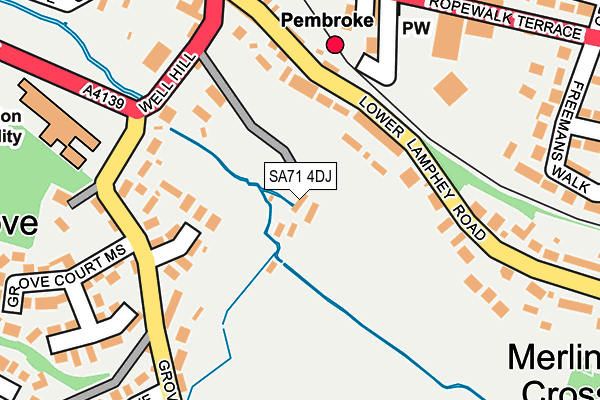 SA71 4DJ map - OS OpenMap – Local (Ordnance Survey)