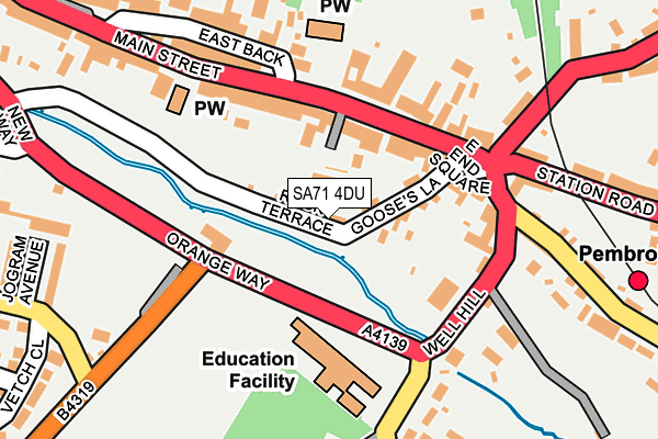 SA71 4DU map - OS OpenMap – Local (Ordnance Survey)