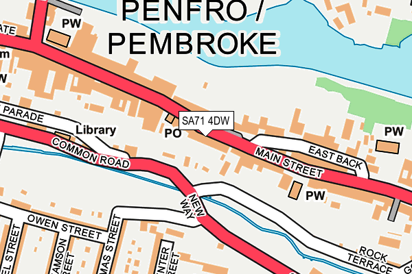 SA71 4DW map - OS OpenMap – Local (Ordnance Survey)