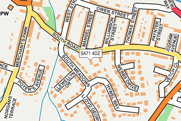 SA71 4DZ map - OS OpenMap – Local (Ordnance Survey)