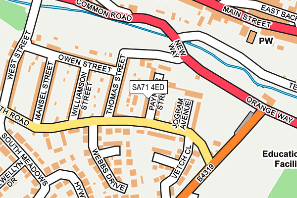 SA71 4ED map - OS OpenMap – Local (Ordnance Survey)
