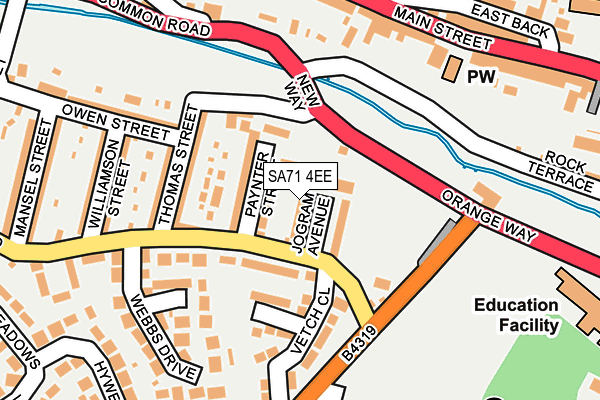 SA71 4EE map - OS OpenMap – Local (Ordnance Survey)