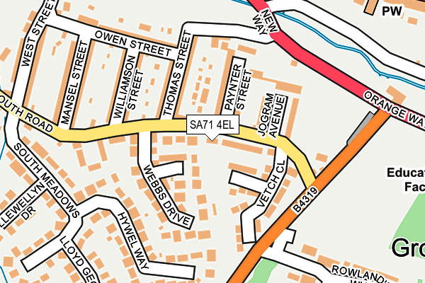 SA71 4EL map - OS OpenMap – Local (Ordnance Survey)