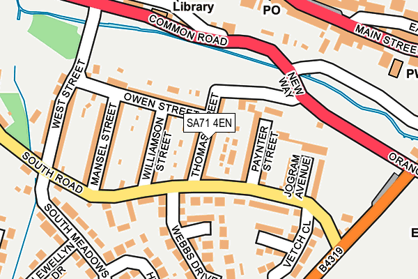 SA71 4EN map - OS OpenMap – Local (Ordnance Survey)