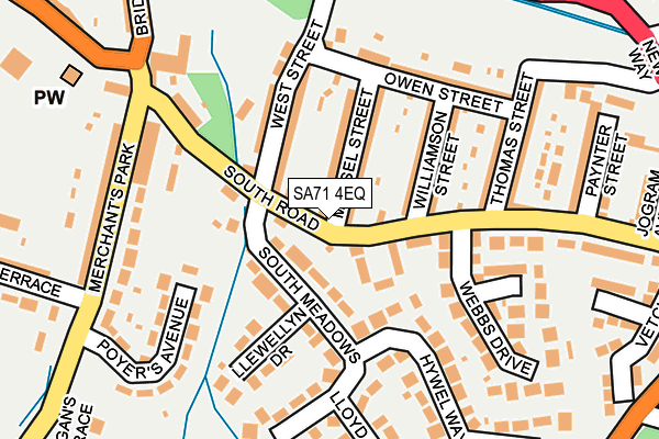 SA71 4EQ map - OS OpenMap – Local (Ordnance Survey)
