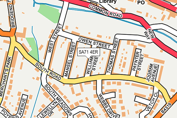 SA71 4ER map - OS OpenMap – Local (Ordnance Survey)